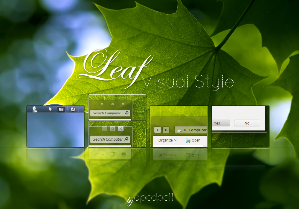 leaf визуальный стиль